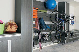 Dark Grey Garage Storage with Closet Cabinets Drawers and Hanging Storage Racks